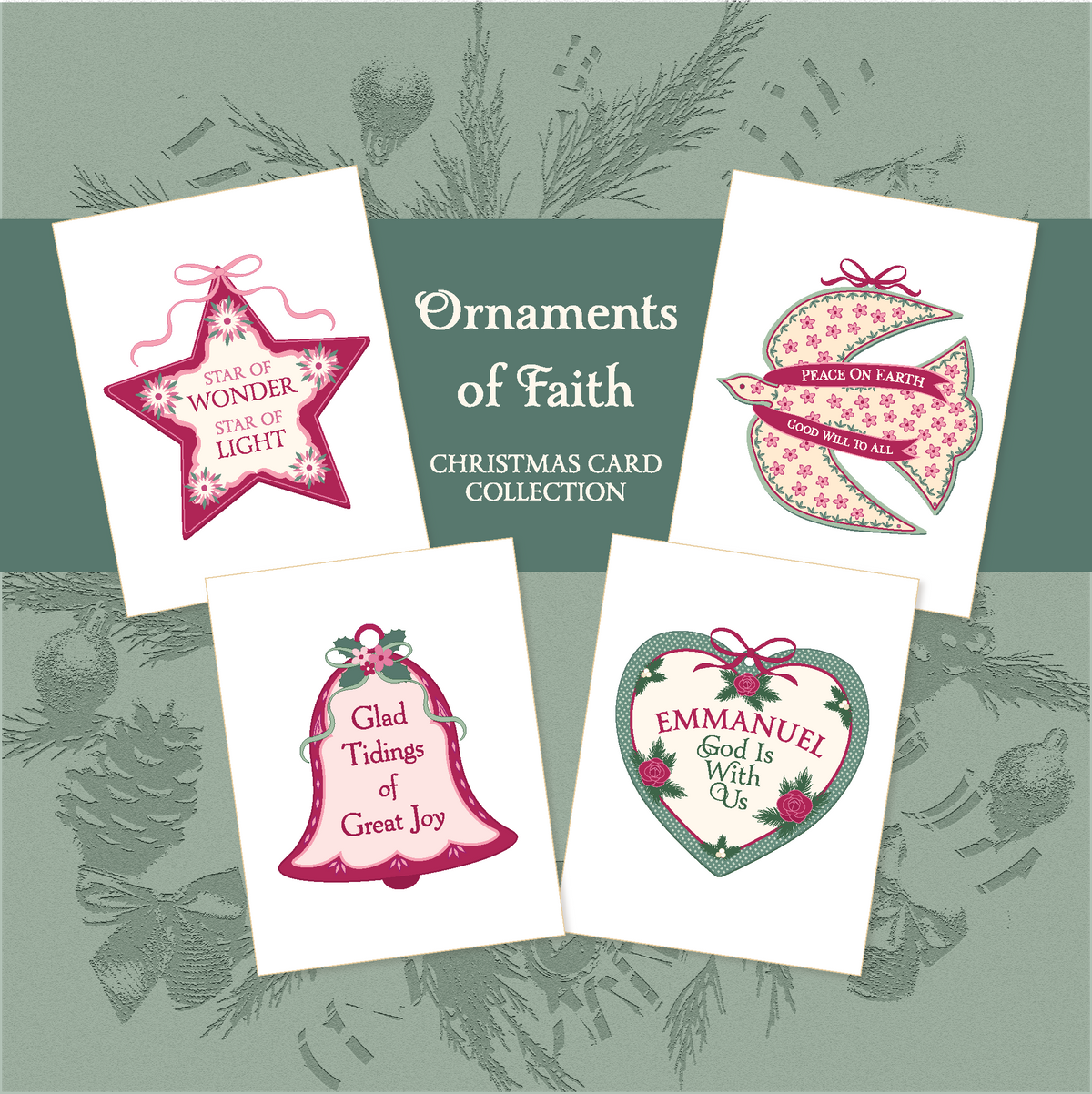 Ornaments of Faith Collection Christmas Cards
