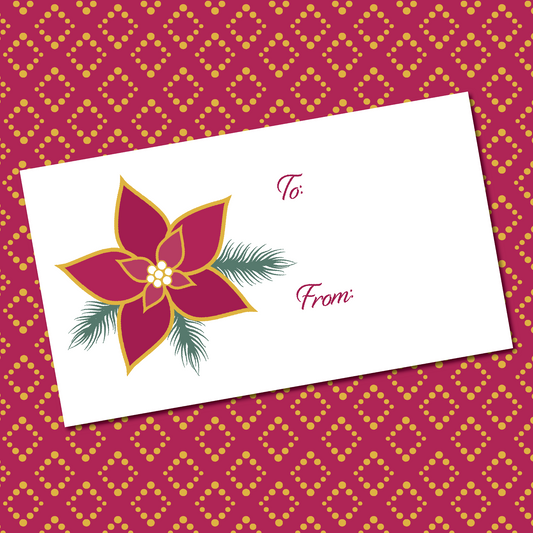 Poinsettia Gift Tags