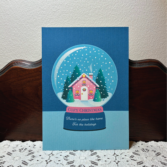 Cozy Snow Globe Art Print
