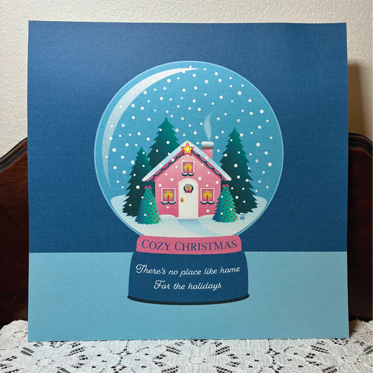 Cozy Snow Globe Art Print